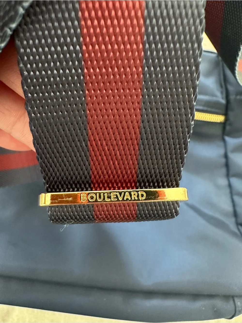Boulevard brand nylon bag with cross body strap